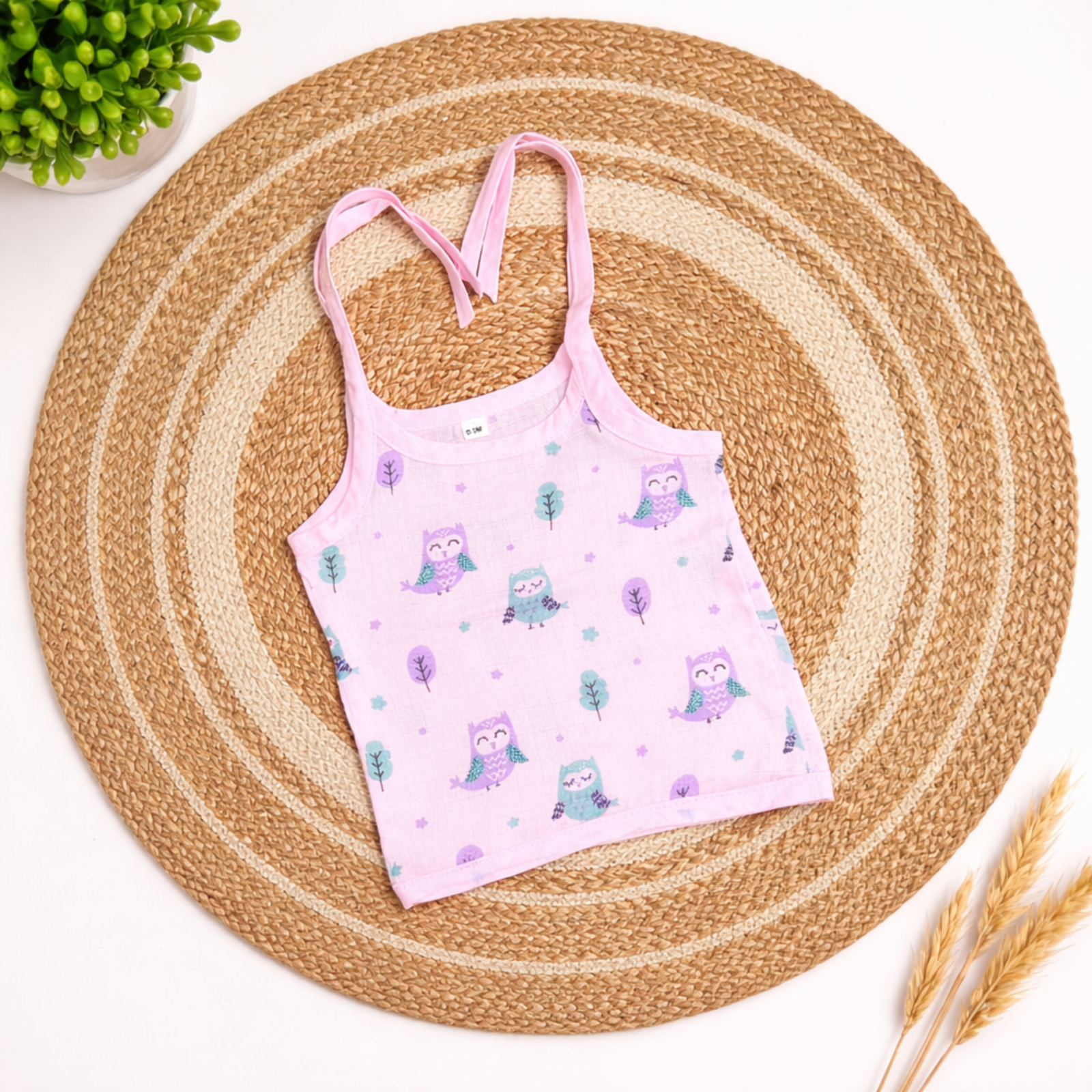 Nb to 6M Soft Muslin Colour Printed Top Knot Jabla For 0-6 Month code:NBE